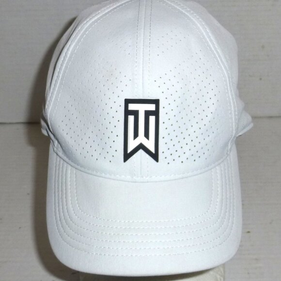 Nike Tiger Woods Collection Flex Fit Golf Hat Size: Medium/Large Light Gray READ - Picture 1 of 10